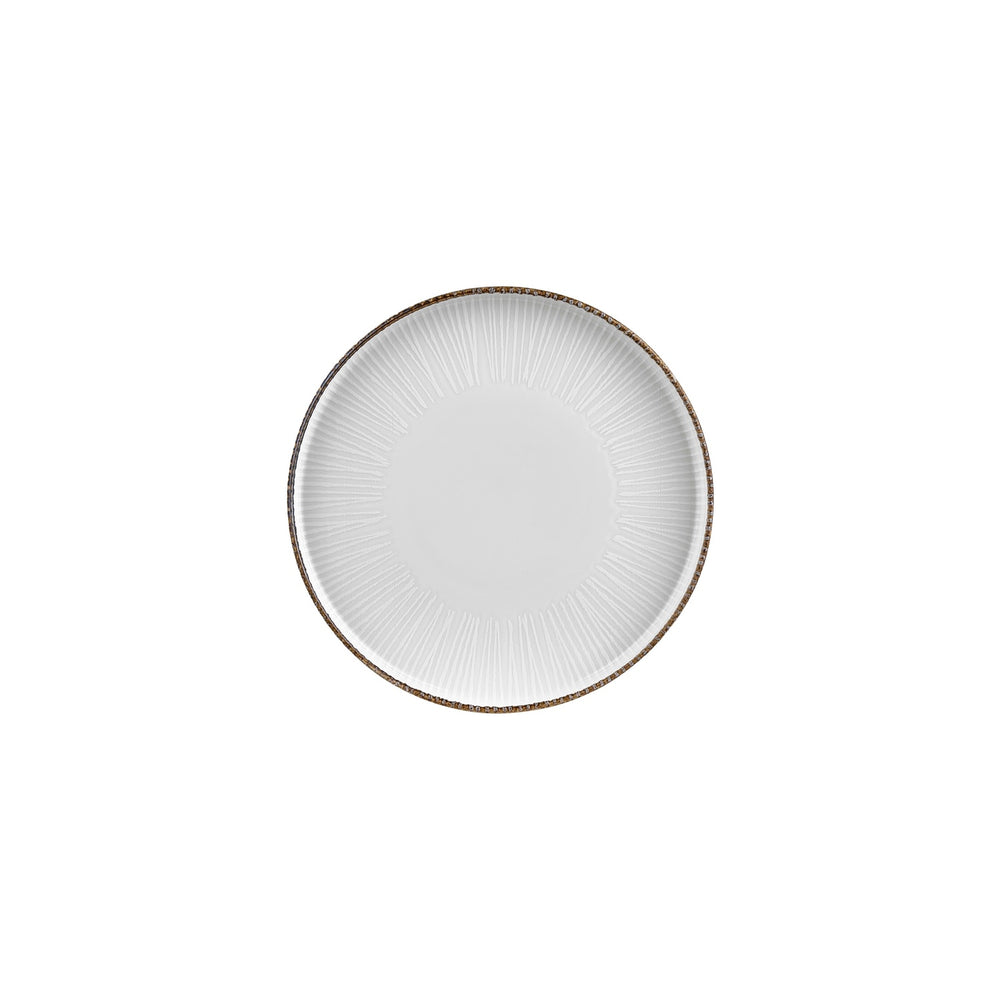 Grace dia.9" Round Brown Vitrified Plate