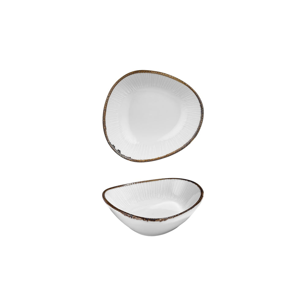 Grace 4" x 3.5" x h:0" 3 oz. Organic Brown Vitrified Bowl