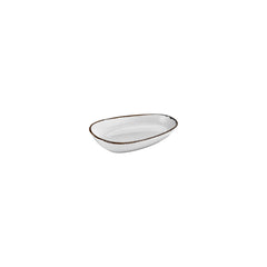 Grace 6.25" x 4" x h:1.25" Organic Brown Vitrified Platter