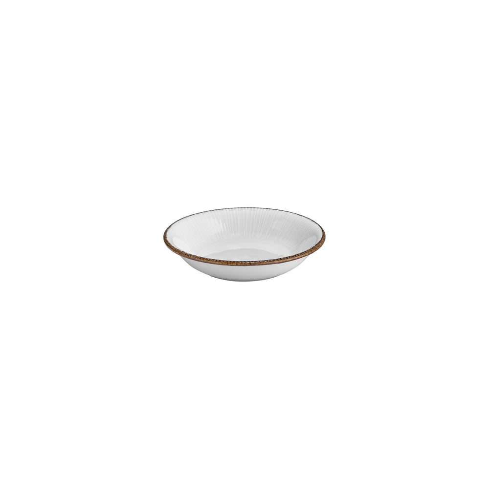 Grace dia.6" h:1.25" 7 oz. Round Brown Vitrified Deep Plate