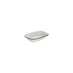 Grace 6.25" x 4.25" x h:0" Rectangular Brown Vitrified Deep Plate