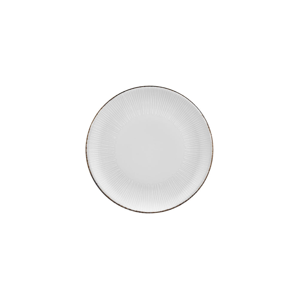 Grace dia.9" Round Brown Vitrified Plate