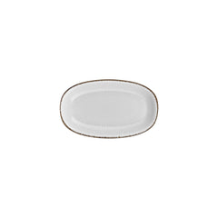 Grace 9.5" x 5.75" x h:1" Oval Brown Vitrified Platter