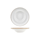 Grace dia.9.75" h:0" 14 oz. Round Brown Vitrified Deep Plate