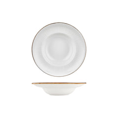 Grace dia.9.75" h:2.25" 14 oz. Round Brown Vitrified Deep Plate