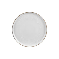 Grace dia.12.5" x 12.5" Round Brown Vitrified Pizza Plate