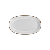 Grace 13.5" x 8" x h:1.5" Oval Brown Vitrified Platter