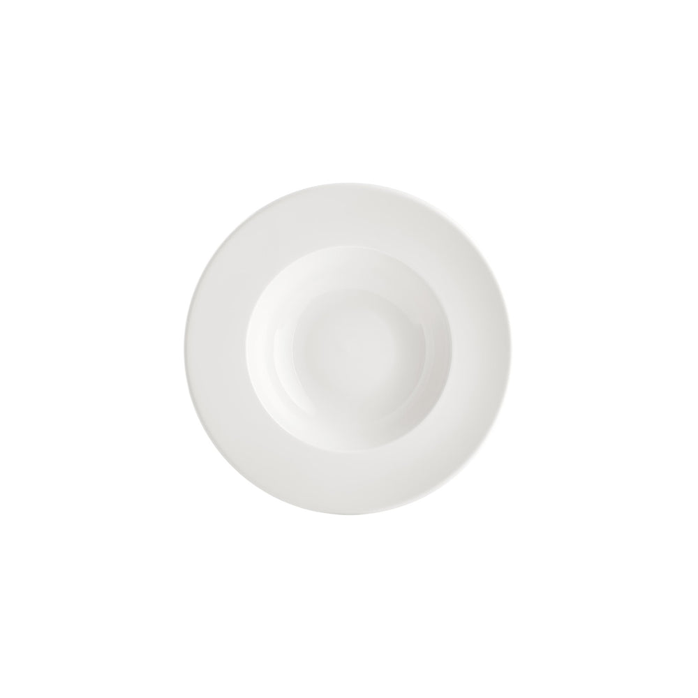 Banquet dia.9.75" h:2" 14 oz. Round Warm White Vitrified Deep Plate