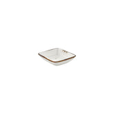 Harmony Elegance 4" x 3.5" x h:0.5" 2 oz. Square Brown Vitrified Bowl