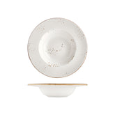 Harmony Elegance dia.11" h:0" 16 oz. Round Brown Vitrified Deep Plate