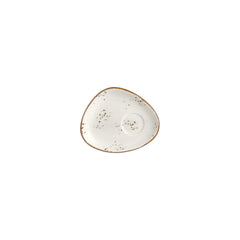Harmony Elegance 5.5" x 4.25" x h:0" Organic Brown Vitrified Saucer