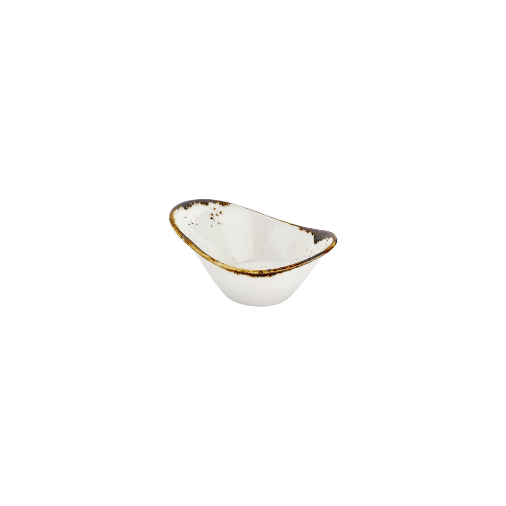 Harmony Elegance 7" x 5" x h:0" 12 oz. Organic Brown Vitrified Bowl