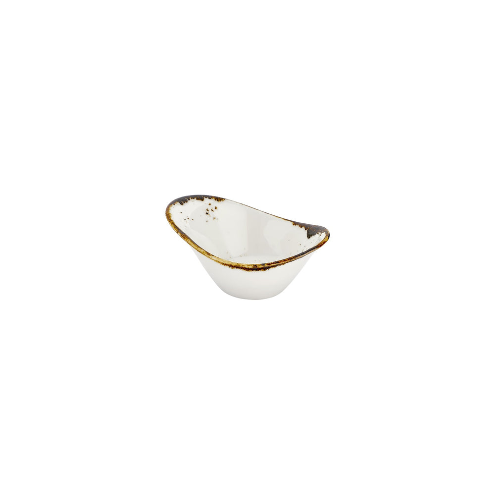 Harmony Elegance 7" x 5" x h:0" 12 oz. Organic Brown Vitrified Bowl