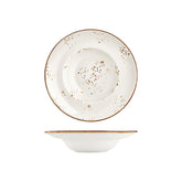 Harmony Elegance dia.10.75" h:0" 17 oz. Round Brown Vitrified Deep Plate