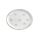 Elegance 14.25" x 11" x h:1.25" Oval Brown Vitrified Platter