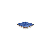 Enigma 4" x 3.5" x h:0.5" 2 oz. Square Blue Vitrified Bowl