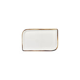 Gleam 9.5" x 6" Rectangular Brown Vitrified Plate