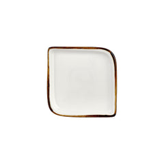 Gleam 8.75" x 8.75" Square Brown Vitrified Plate