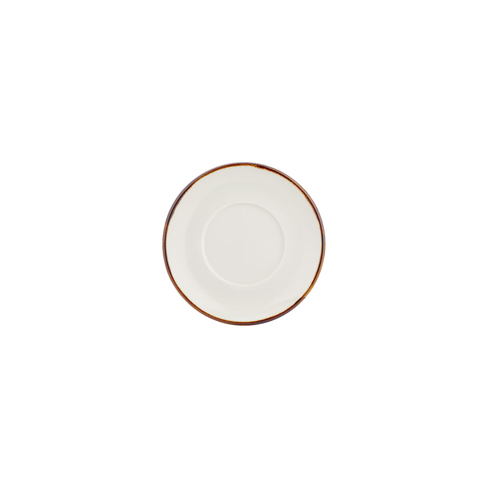 Gleam dia.5.5" Round Brown Vitrified Saucer