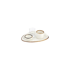 Gleam Organic Brown Vitrified Espresso Set