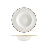 Gleam dia.11" h:0" 16 oz. Round Brown Vitrified Deep Plate