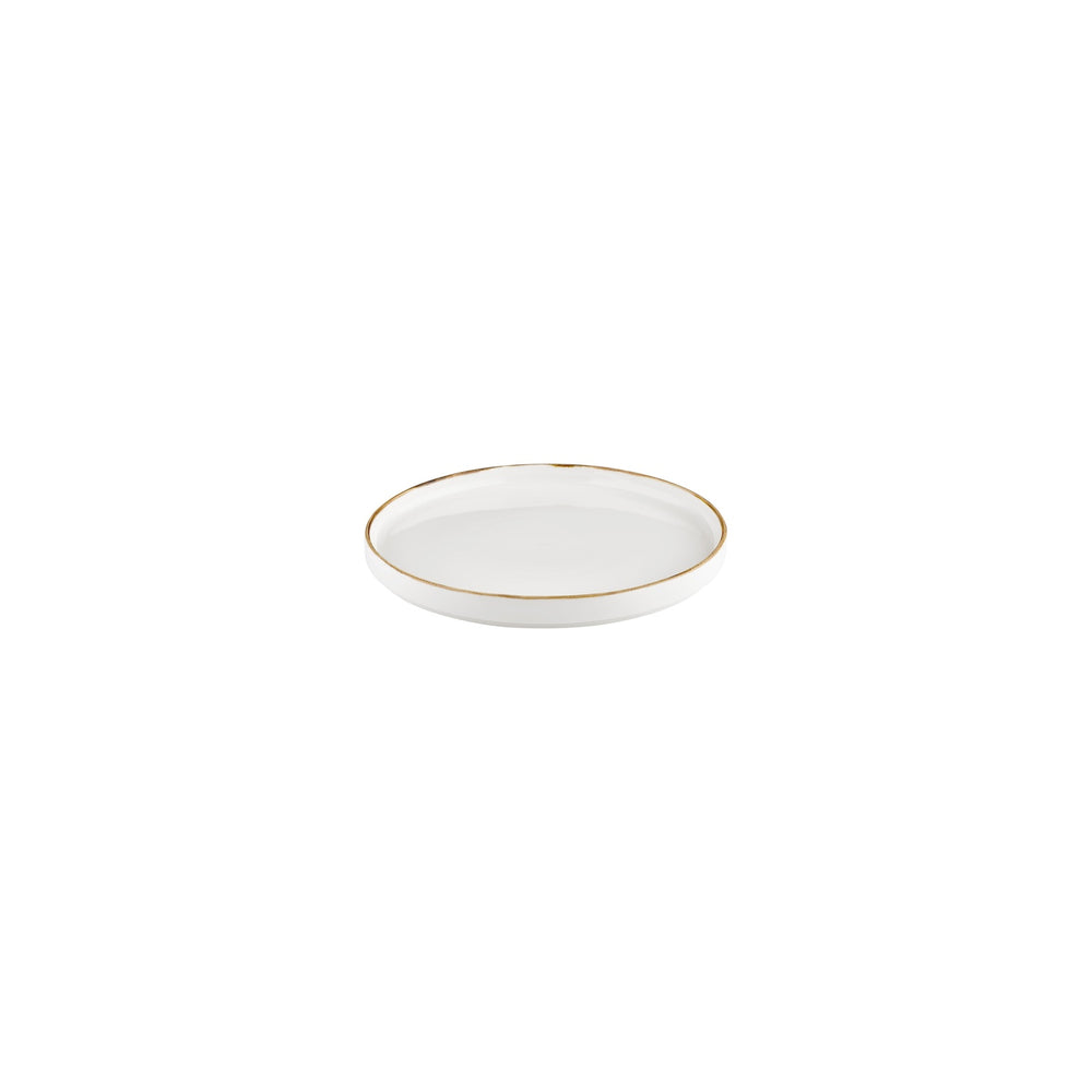 Gleam dia.6.25" Round Brown Vitrified Plate
