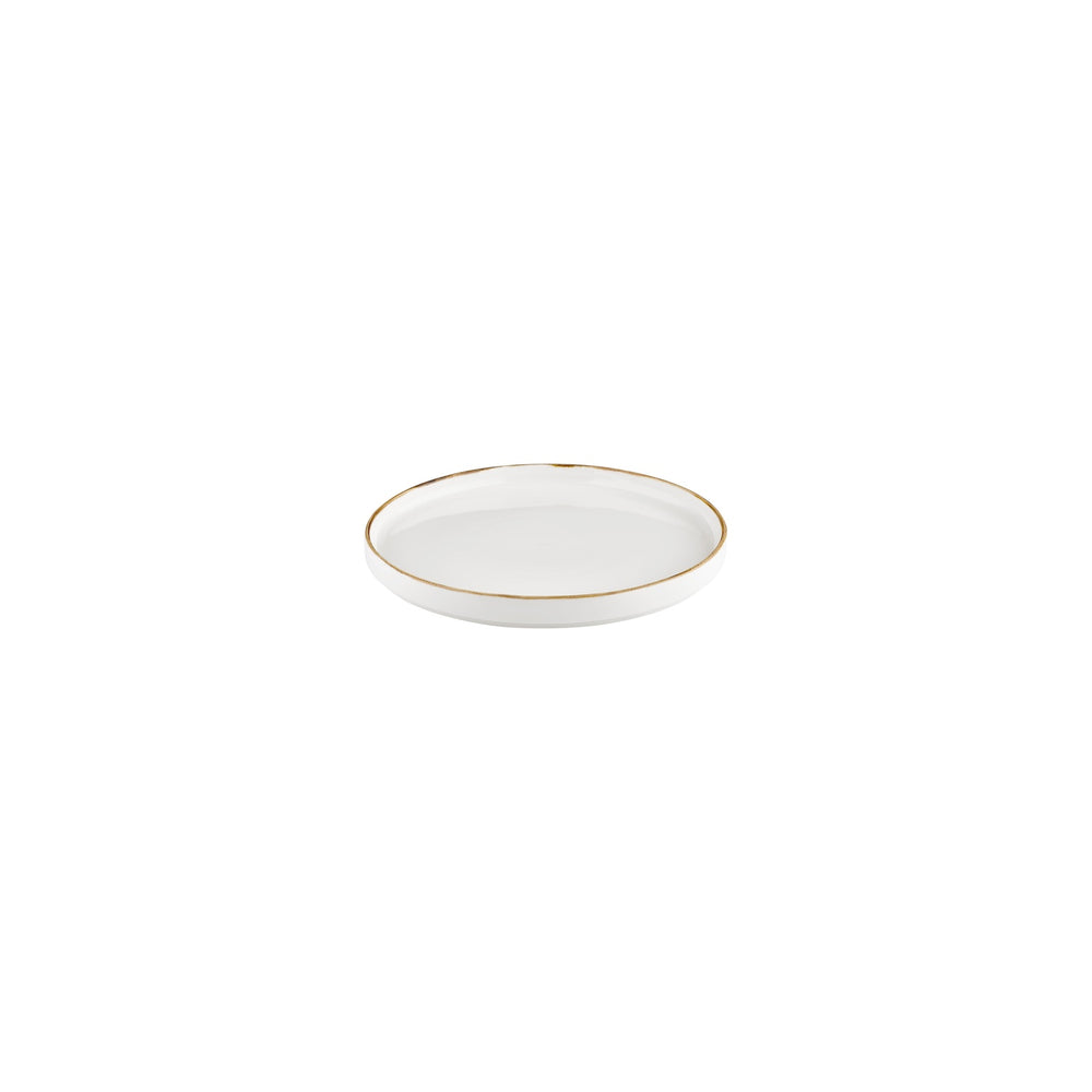 Gleam dia.6.25" Round Brown Vitrified Plate
