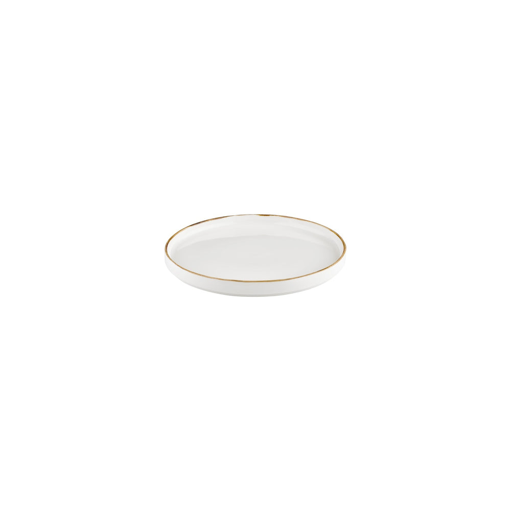 Gleam dia.7.5" Round Brown Vitrified Plate