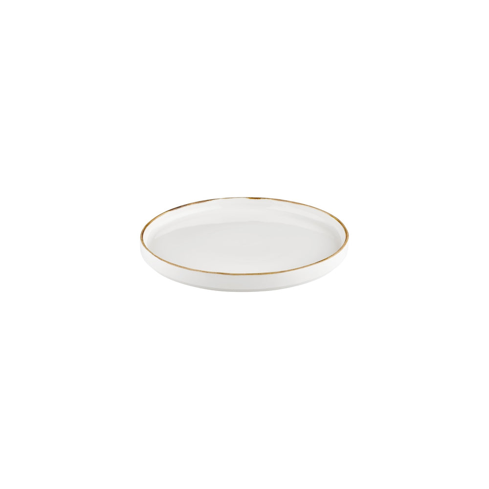 Gleam dia.9" Round Brown Vitrified Plate