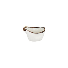 Gleam 3.25" x 2" x h:0" 2 oz. Oval Brown Vitrified Creamer