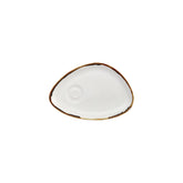 Gleam 9.75" x 6.75" x h:0" Organic Brown Vitrified Saucer