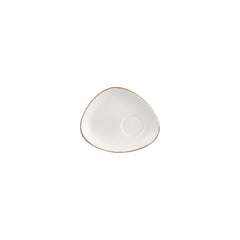 Gleam 5.5" x 4.25" x h:0" Organic Brown Vitrified Saucer