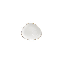 Gleam 5.5" x 4.25" x h:0" Organic Brown Vitrified Saucer