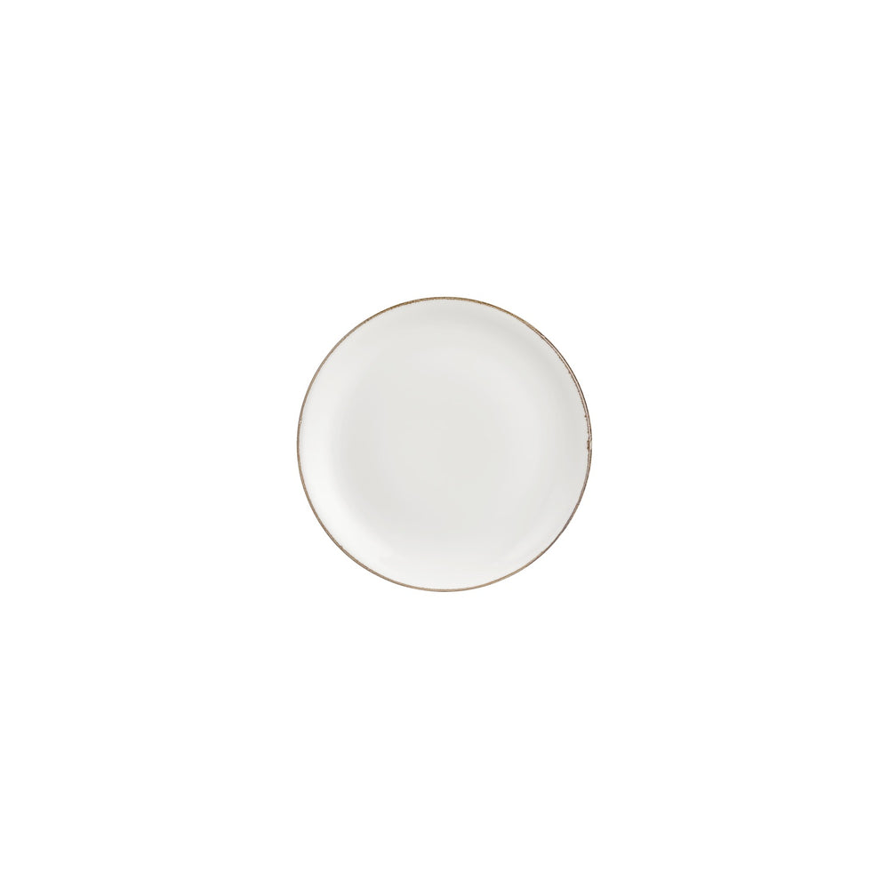 Gleam dia.6.75" Round Brown Vitrified Plate