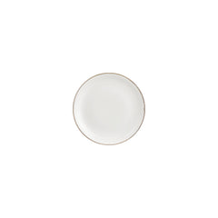 Gleam dia.6.75" Round Brown Vitrified Plate