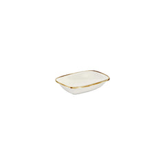 Gleam 7" x 5" x h:0" Rectangular Brown Vitrified Deep Plate