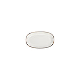 Gleam 7.5" x 4.25" x h:1" Oval Brown Vitrified Platter