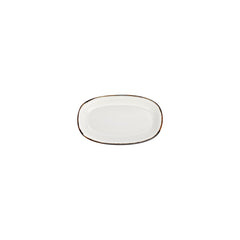Gleam 7.5" x 4.25" x h:1" Oval Brown Vitrified Platter