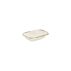 Gleam 7.75" x 5.5" x h:0" Rectangular Brown Vitrified Deep Plate