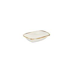 Gleam 7.75" x 5.5" x h:0" Rectangular Brown Vitrified Deep Plate
