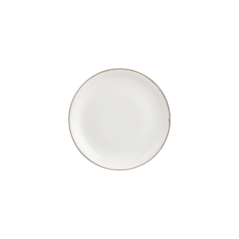 Gleam dia.9" Round Brown Vitrified Plate