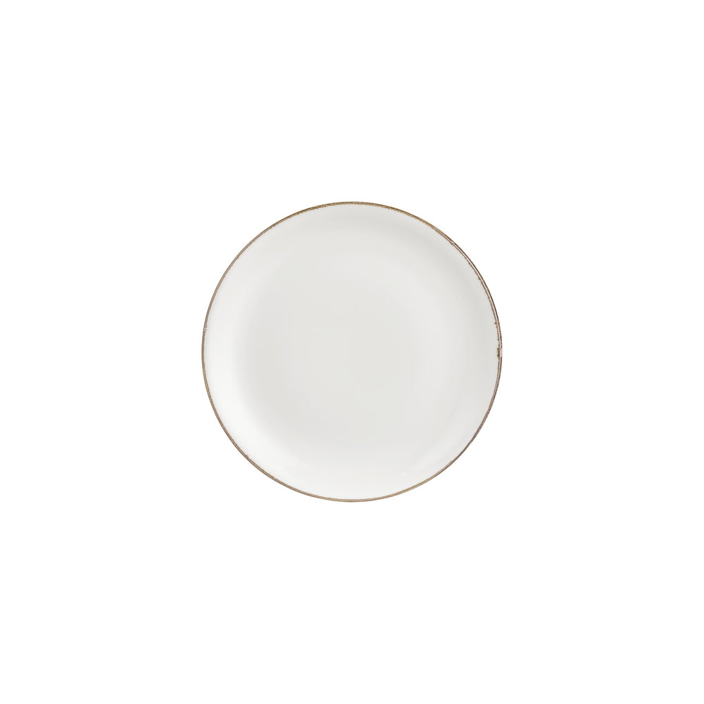 Gleam dia.9" Round Brown Vitrified Plate