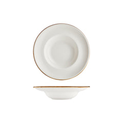 Gleam dia.9.75" h:2.25" 14 oz. Round Brown Vitrified Deep Plate