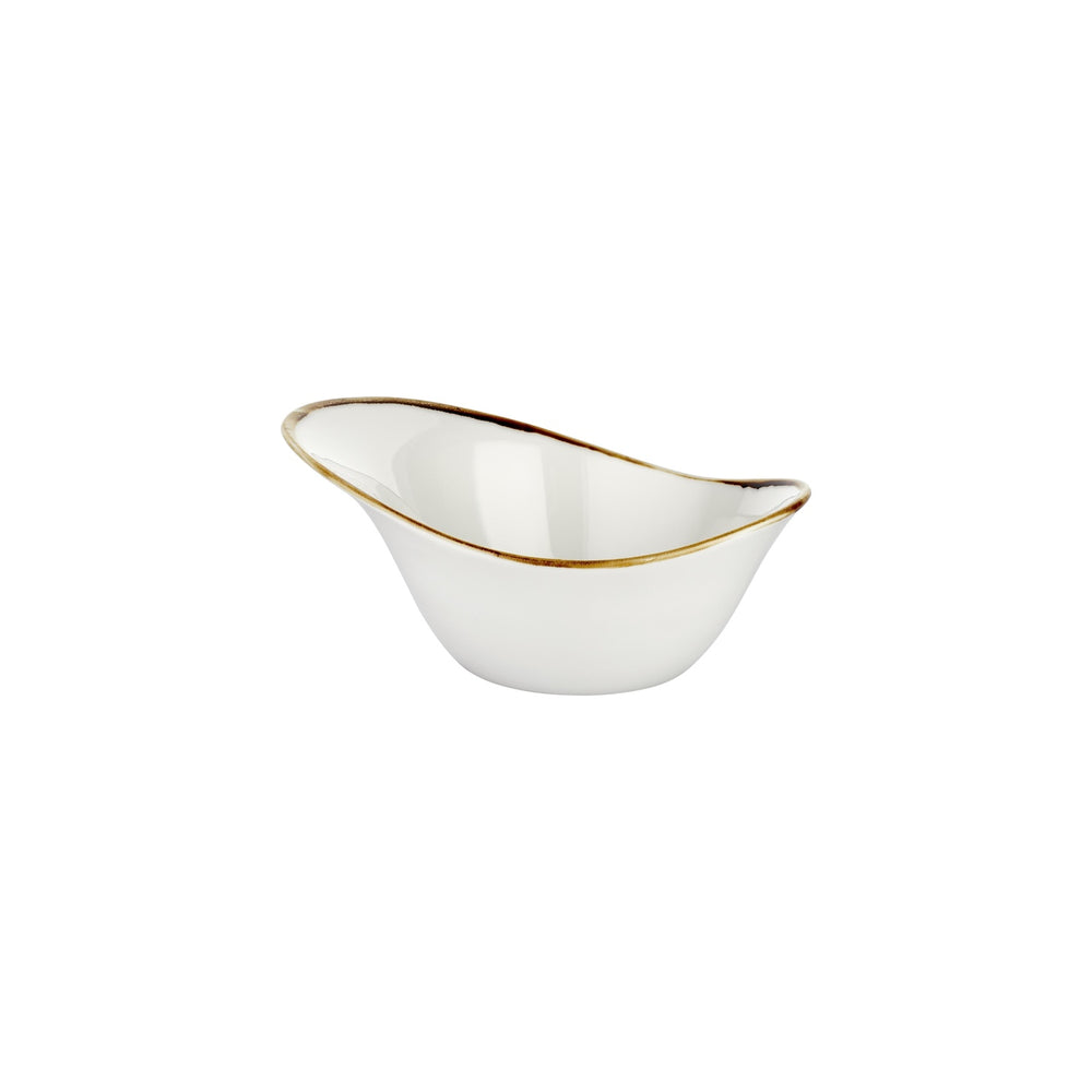 Gleam 10.25" x 7.5" x h:0" 42 oz. Organic Brown Vitrified Bowl