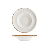 Gleam dia.10.75" h:2.5" 17 oz. Round Brown Vitrified Deep Plate