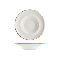 Gleam dia.10.75" h:2.5" 17 oz. Round Brown Vitrified Deep Plate