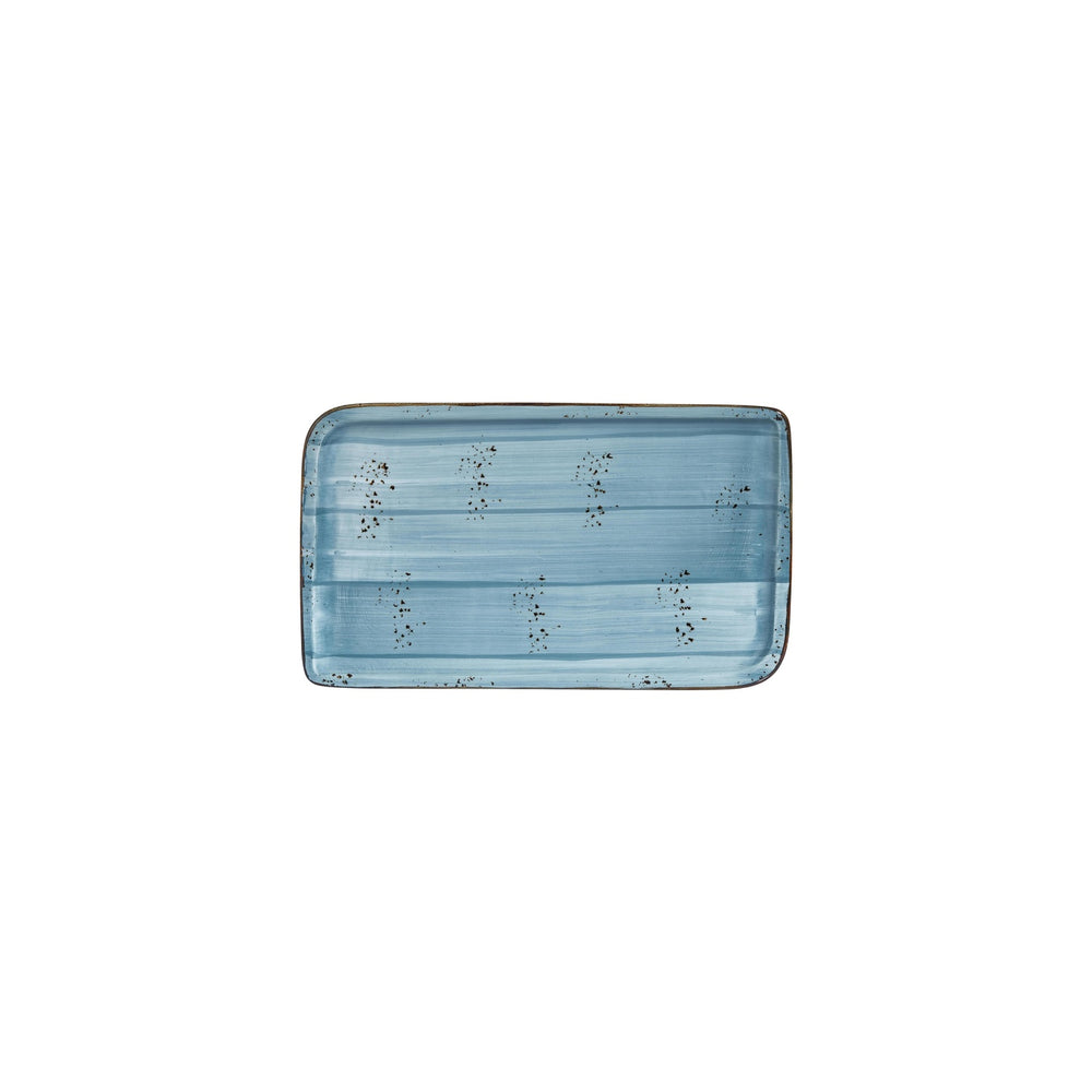 Infinity 9.5" x 6" Rectangular Turquoise Vitrified Plate