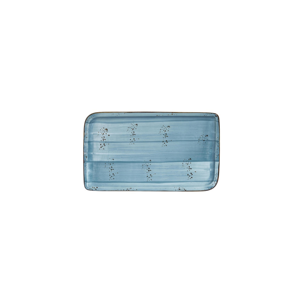 Infinity 9.5" x 6" Rectangular Turquoise Vitrified Plate