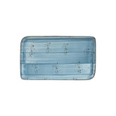 Infinity 14.25" x 8.25" x h:0" Rectangular Turquoise Vitrified Platter