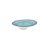 Infinity 10.75" x 10.75" x h:0" 17 oz. Organic Turquoise Vitrified Deep Plate